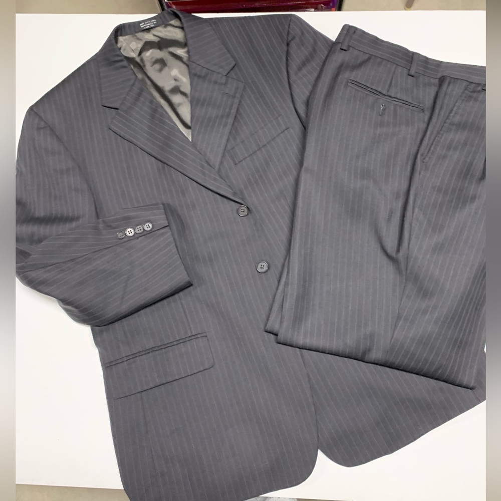 OSCAR DE LA RENTA PINSTRIPE SUIT AND PANTS - Picture 8 of 13